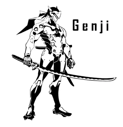 genji stencil 6 3d models download creality cloud 3d print model - Mito3D