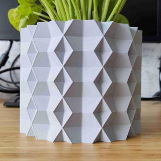 géo diamant forme pot planteur maison plantes meubles 3d print model - Mito3D
