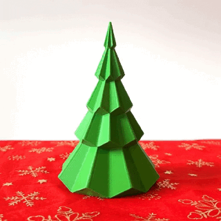 geométrico Natal árvore casa decoração 3d print model - Mito3D