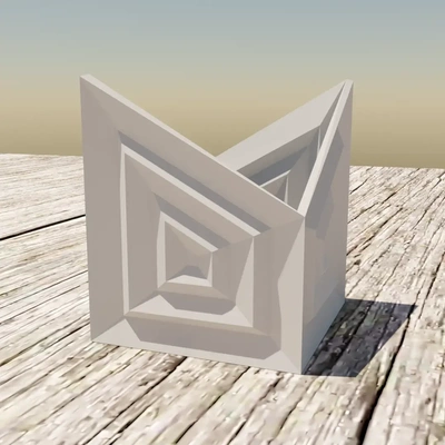 geometric origami planter 3d models download creality cloud 3d print model - Mito3D