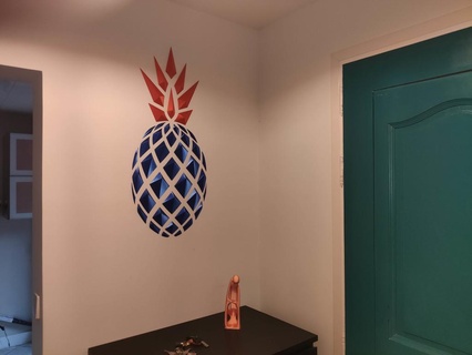 geometric pineapple wall art Home Decor 3d print model - Mito3D