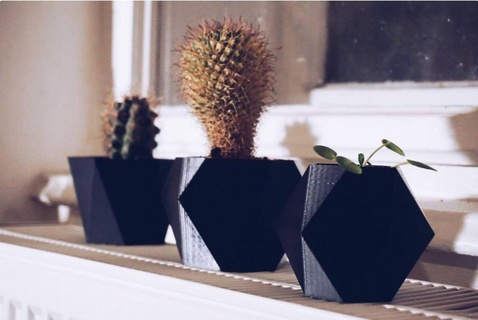 geometry flower pots 1 Nature & Plants 3d print model - Mito3D