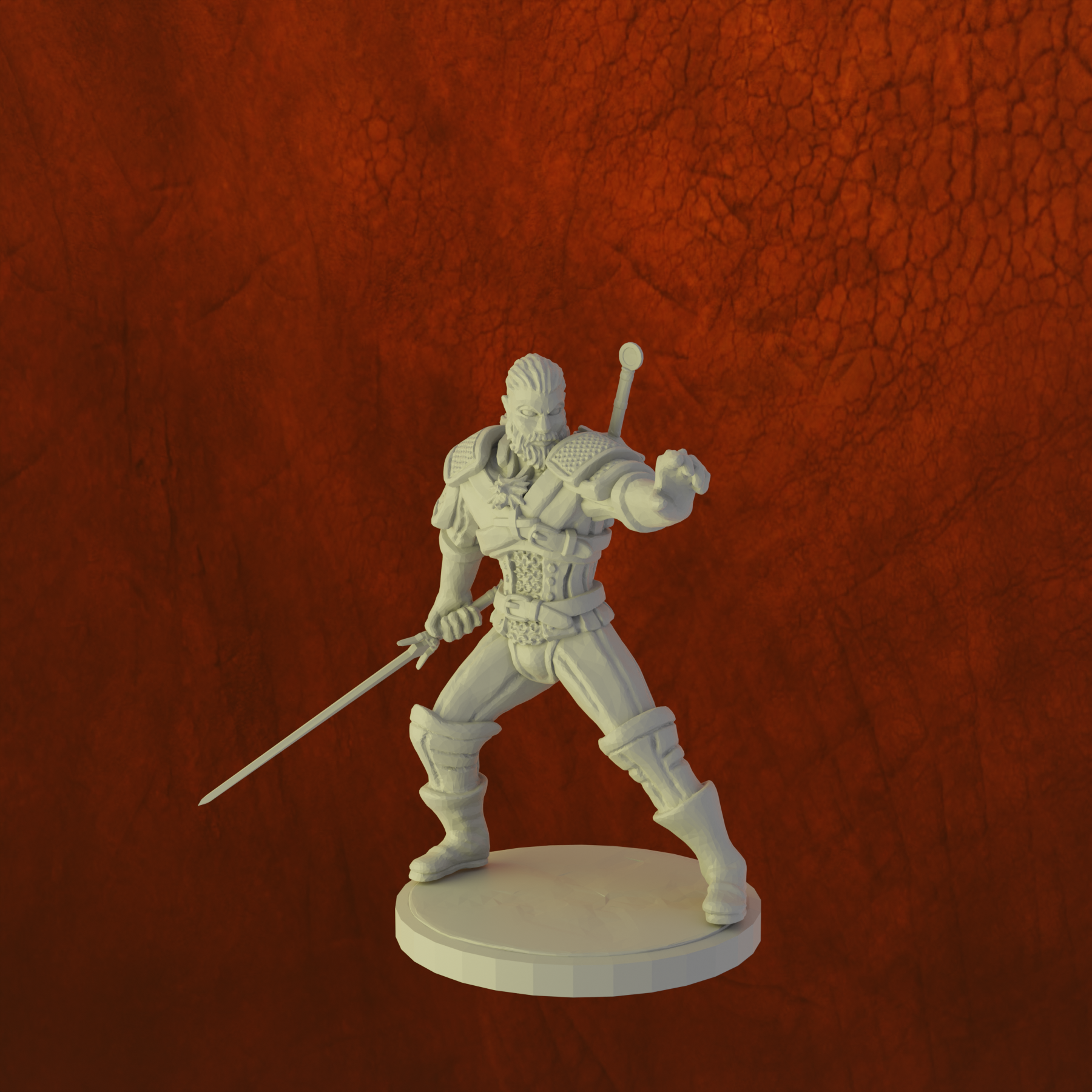 geralt rivia miniatura 3d modelos descargar crealidad nube ficticio caracteres 3D print model - Mito3D