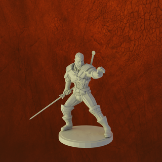 Geralt Rivia miniature 3d modèles Télécharger créalité nuage fictif personnages 3d print model - Mito3D