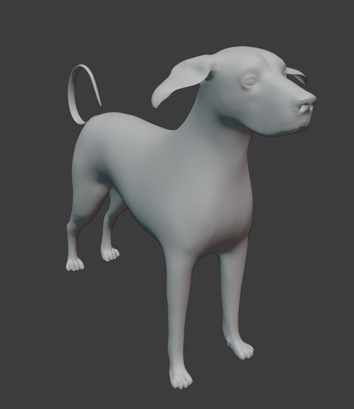 german dog Mammal 3D print model - Mito3D