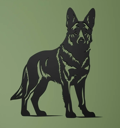 german sheperhaed wall art 3d models download creality cloud 3d print model - Mito3D