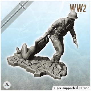allemand soldat femme sol 13 ww2 terrain Hommes 3d print model - Mito3D
