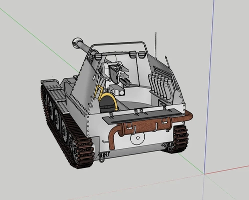 german tank destroyer panzerj ger marder iii sdkfz 138 3d models download creality cloud armored cars & tanks 3d print model - Mito3D