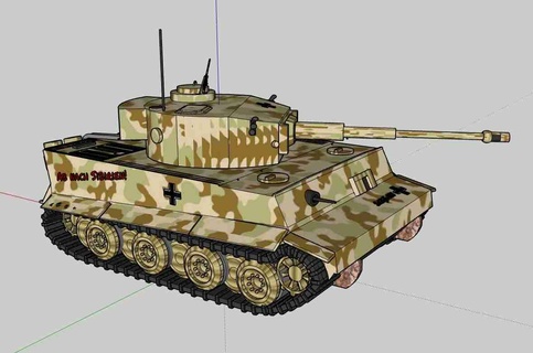 Tedesco serbatoio tigre iv asso blindato macchine carri armati 3d print model - Mito3D
