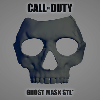 fantasma maschera riley chiamata dovere moderno guerra merluzzo mw2 3d print model - Mito3D