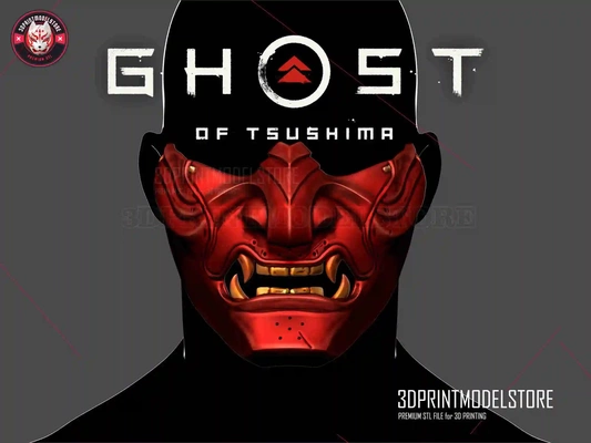 ghost of tsushima mask - japanese kitsune 3d models download creality cloud masks & helmets 3d print model - Mito3D