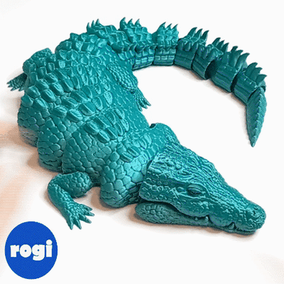 riese krokodil artikuliert 3d modelle download realität wolke reptilien 3d print model - Mito3D