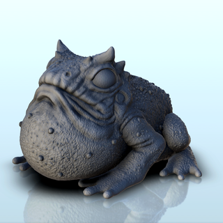 giant frog + pre-supported version 8 - miniatures warham 3d models download creality cloud Monsters 3d print model - Mito3D