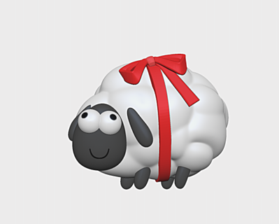 gift sheep Animals 3d print model - Mito3D