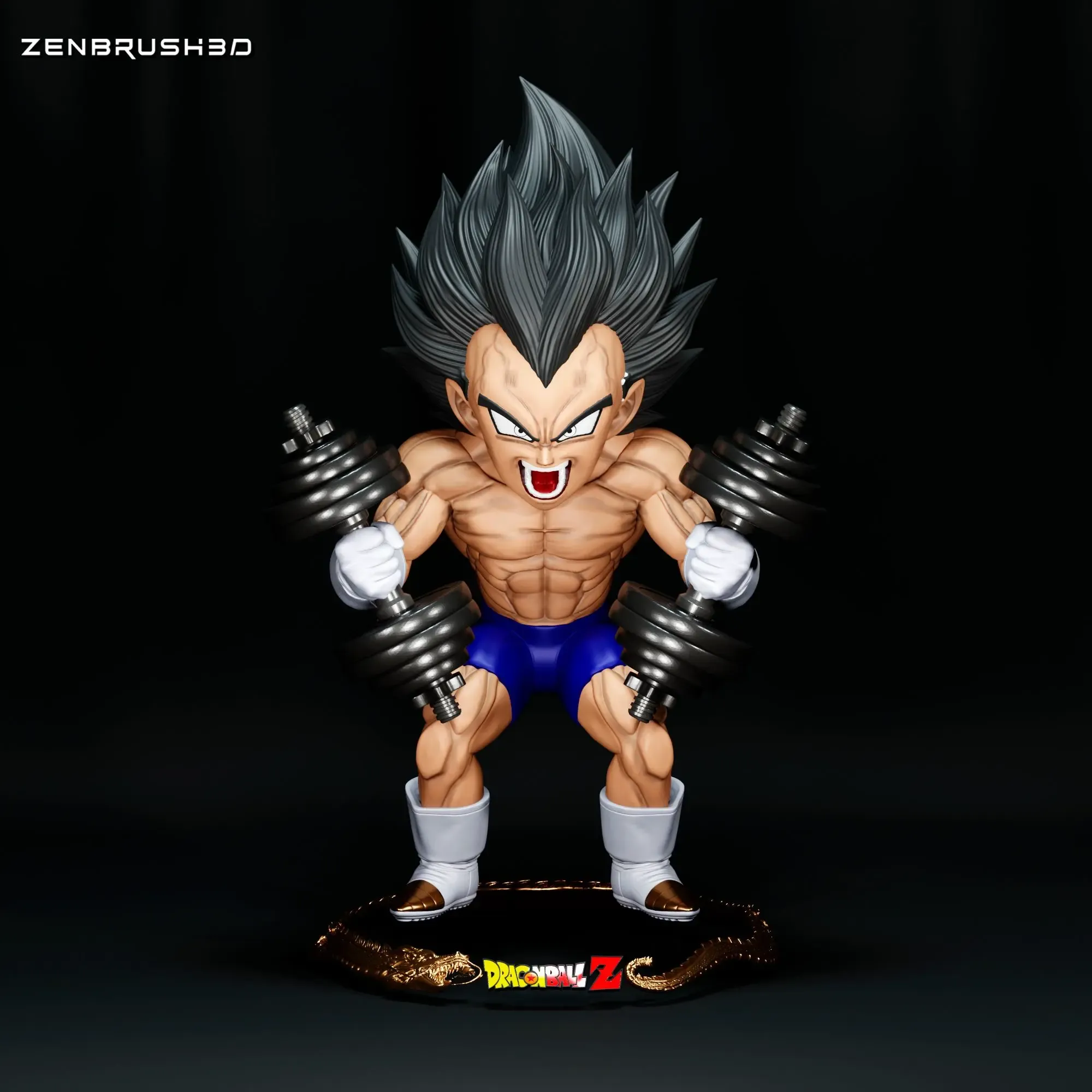 gimnasio vegeta sayan dúo paquete chibi 3d modelos descargar crealidad nube 3D print model - Mito3D