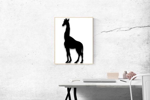 jirafa decoración imagen animales colección 3d print model - Mito3D