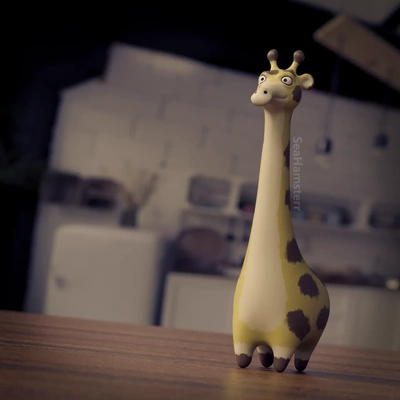 girafe oscar 3d modèles télécharger créalité nuage 3d print model - Mito3D