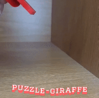 girafe puzzle print in place libre jouets Jeux 3d print model - Mito3D