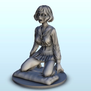 Mädchen Weinen Zahl Statue weiblich Charakter Frauen 3d print model - Mito3D