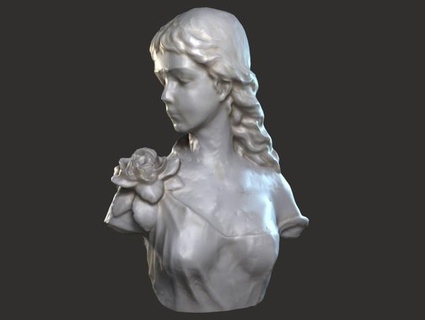 menina cabeça estátua mulheres 3d print model - Mito3D