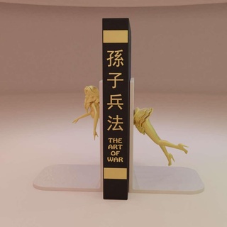 girl stuck bookend Household 3d print model - Mito3D