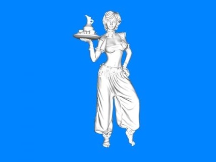 girl tray Sculptures & Cultural Relics 3d print model - Mito3D