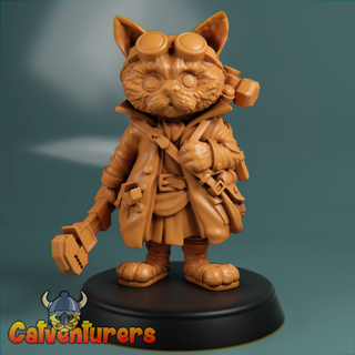 gizmo gearclaw - tinkerer cat 3d models download creality cloud Fictional Characters 3d print model - Mito3D