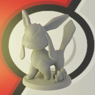 glaceon chibi fanart 3d modèles télécharger créalité nuage 3d print model - Mito3D