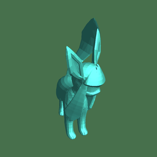 glaceon pokemon caracteres 3d print model - Mito3D