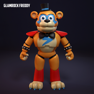glamrock freddy five nights 3d models download creality cloud Fictional Characters 3d print model - Mito3D