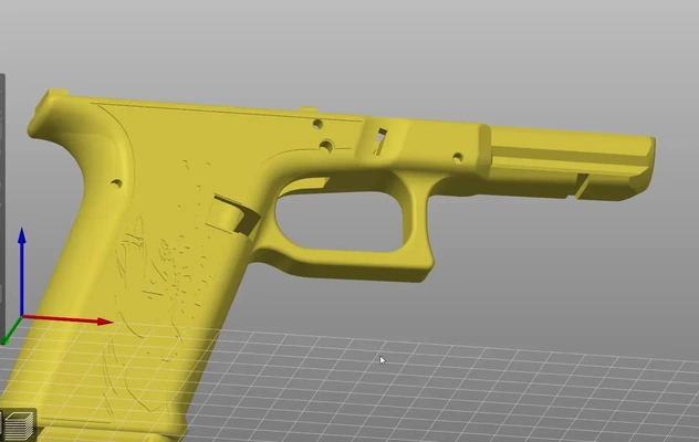 glock 17 anime cara 3d modelos descargar crealidad nube 3d print model - Mito3D