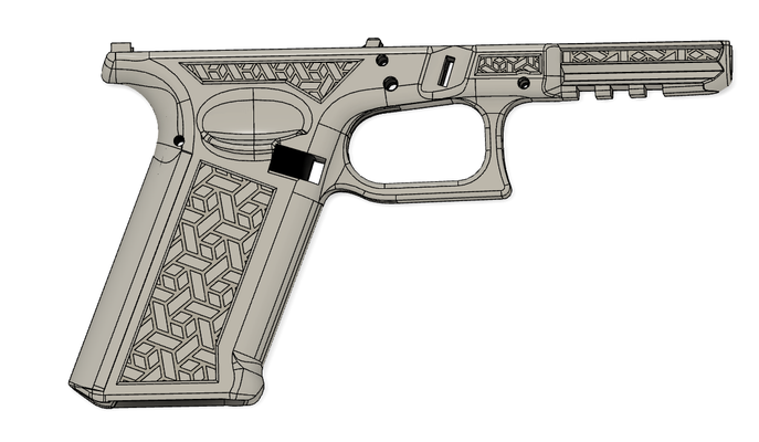glock 17 p80 quadro armação 3d modelos baixar crialidade nuvem ar livre 3d print model - Mito3D