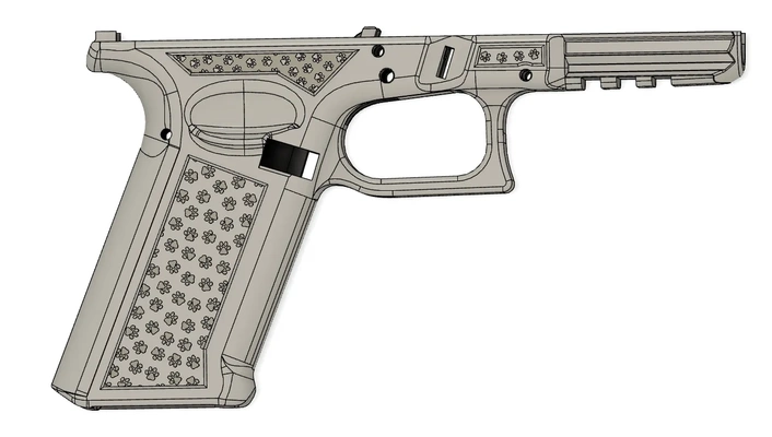 glock 17 p80 lobo impresión 3d modelos descargar crealidad nube 3d print model - Mito3D