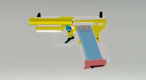 glock 26 personalizadas 3d modelos baixar crialidade nuvem 3d print model - Mito3D