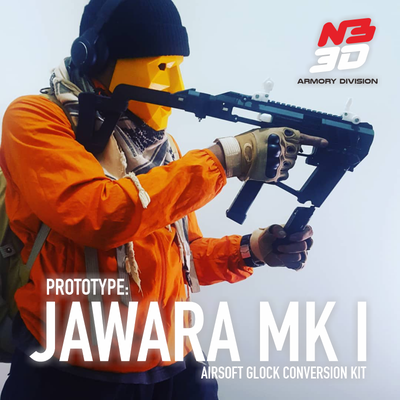glock conversion kit - jawara mki airsoftgun 3d models download creality cloud toy guns 3d print model - Mito3D