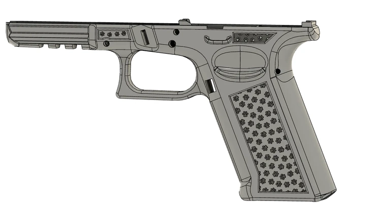 glock p80 lobo pontilhado 3d modelos baixar crialidade nuvem ar livre 3d print model - Mito3D