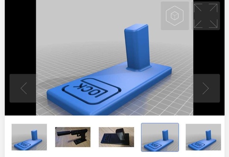 glock estante soporte airsoft 3d print model - Mito3D