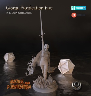 gloria purification fire Women 3d print model - Mito3D