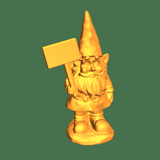 gnome Vide signe personnages 3d print model - Mito3D