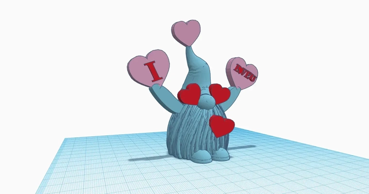 gnomo i amor 3d modelos descargar crealidad nube 3d print model - Mito3D