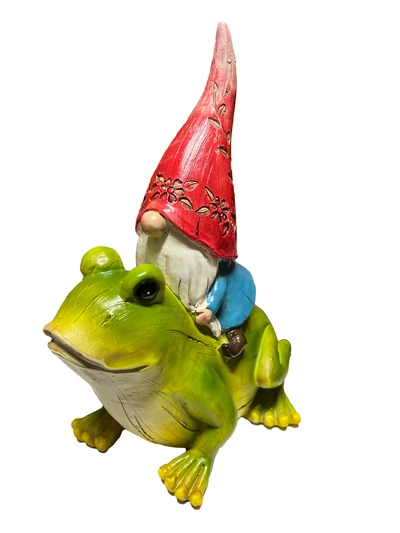 gnome on a fat frog 3d models download creality cloud fictional characters 3d print model - Mito3D