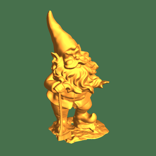 gnome standing axe Characters 3d print model - Mito3D
