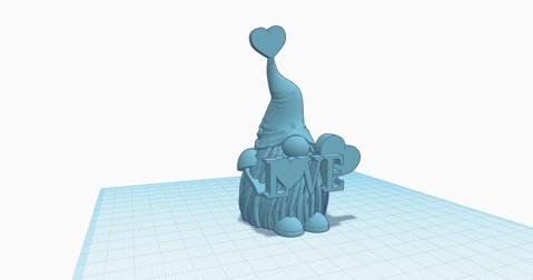 gnomo san valentin caracteres 3d print model - Mito3D