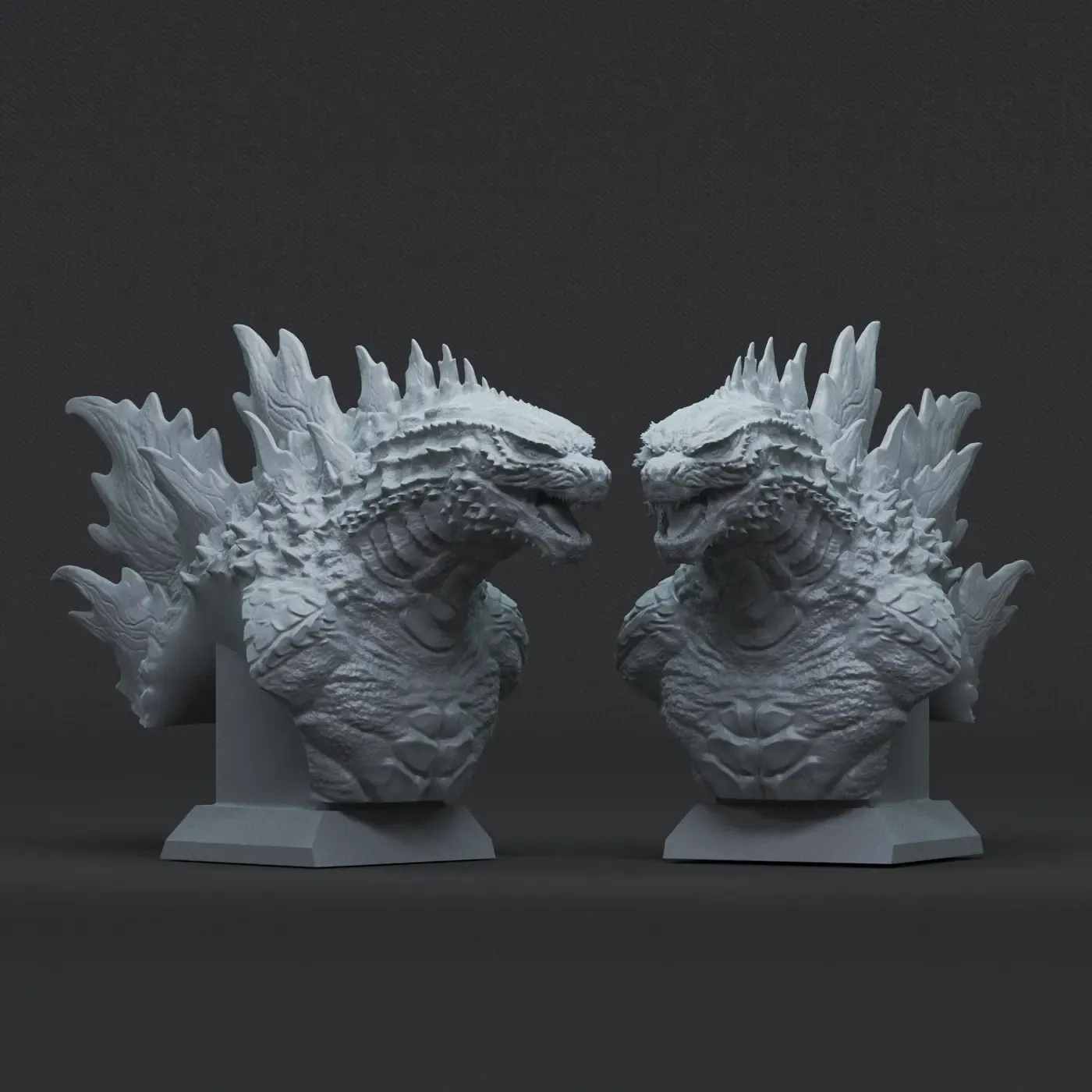 godzilla gelişti bust 3d modeller indir creality bulut 3D print model - Mito3D