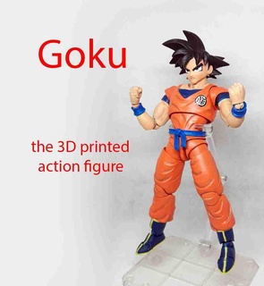 goku 3d impreso articulado acción figura ficticio caracteres 3d print model - Mito3D