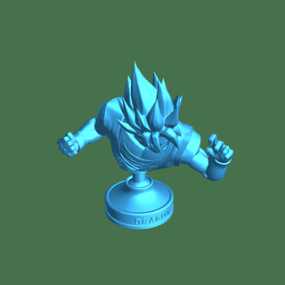 Goku fracasso 3d modelos baixar crialidade nuvem ficcional personagens 3d print model - Mito3D