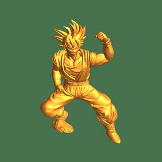 Goku sans suporte ficcional personagens 3d print model - Mito3D