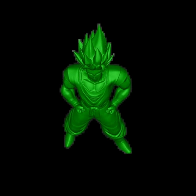 goku unterstützung frei 3d modelle download realität wolke 3d print model - Mito3D