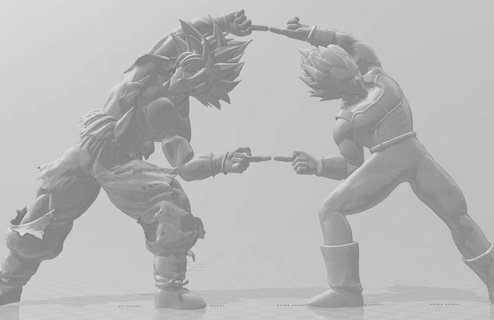 Goku vegeta 3d Modelli Scarica creality nube personaggi 3d print model - Mito3D