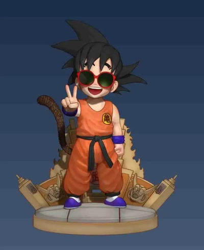 goku weiß sonnenbrille rochi 3d modelle download realität wolke 3d print model - Mito3D